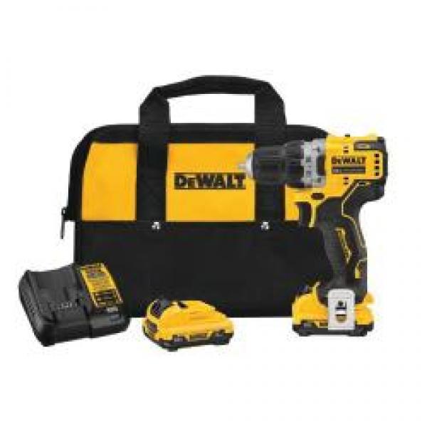 DeWALT DCD701F2 Drill Kit, Battery Included, 12 V, 2 Ah, 3/8 in Chuck,