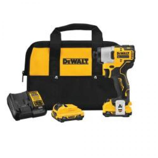 DeWALT DCF801F2 Impact Driver Kit, Battery Included, 12 V, 1/4 in Drive,