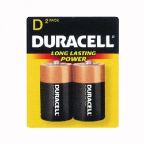 DURACELL MN1300B2Z Alkaline Battery, 1.5 V Battery, 15 Ah, D Battery,