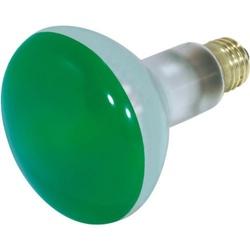 Satco S3227 Incandescent Bulb, 75 W, BR30 Lamp, Medium E26 Lamp Base, Green