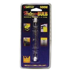 Satco S3497 Halogen Bulb, 500 W, R7s Lamp Base, T3 Lamp, Warm White Light,