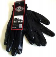 Black Nitrile Dipped Work Gloves-Large
