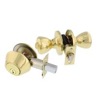 Combo Entry Lock Polished Brass