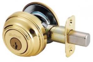 Deadbolt Single Cylinder Polished Brass