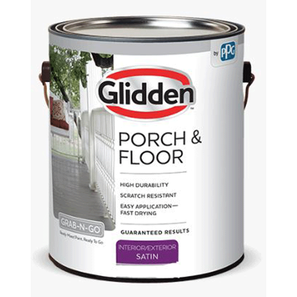 Glidden PF7010N-01 Porch and Floor Paint, Satin, 1 gal