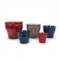 robert allen home & garden Avery MPT01602 Planter, 10 in Dia, Steel, Autumn