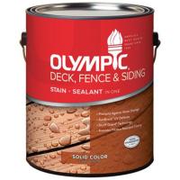 Olympic Deck Fence and Siding Stain Solid Oxford Brown