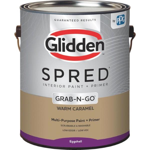 Glidden Spred Interior Paint + Primer Eggshell warm Caramel