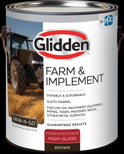 Glidden Farm & Implement Interior/Exterior Paint Gloss Brown