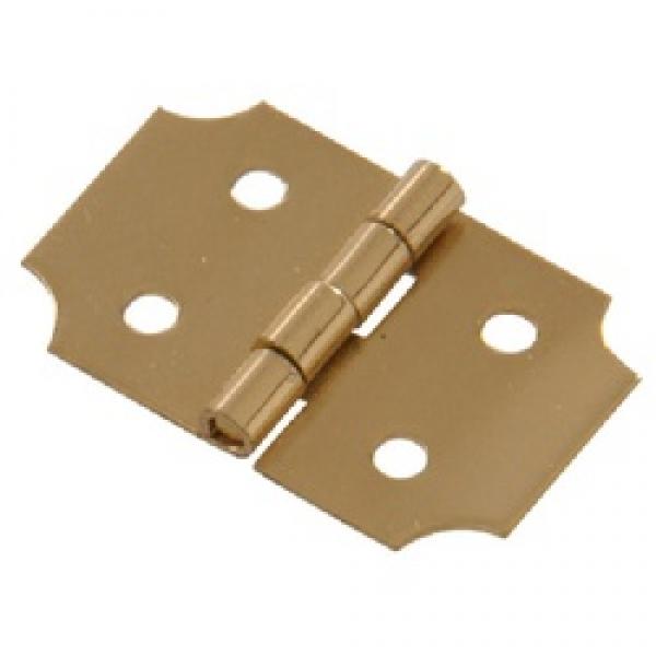 Hardware Essentials 851196 Decorative Hinge, Brass, Bright Brass, Flush