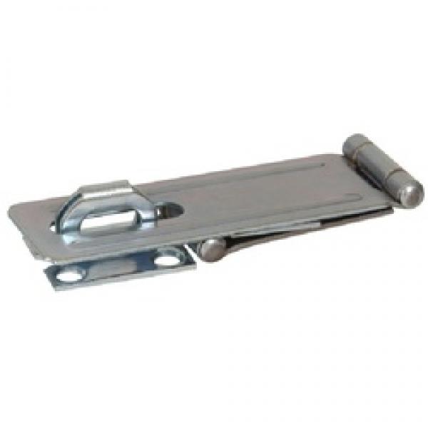 HILLMAN 851392 Safety Hasp, 4-1/2 in L, Steel, Zinc, Fixed Staple