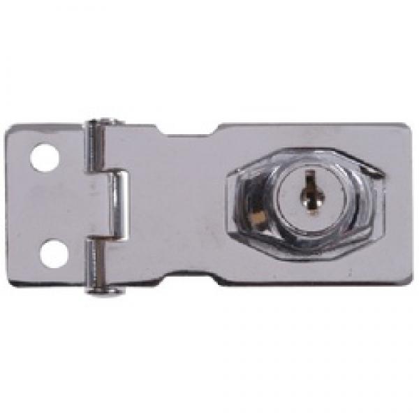 HILLMAN 851397 Keyed Safety Hasp, 2-1/2 in L, Steel, Chrome