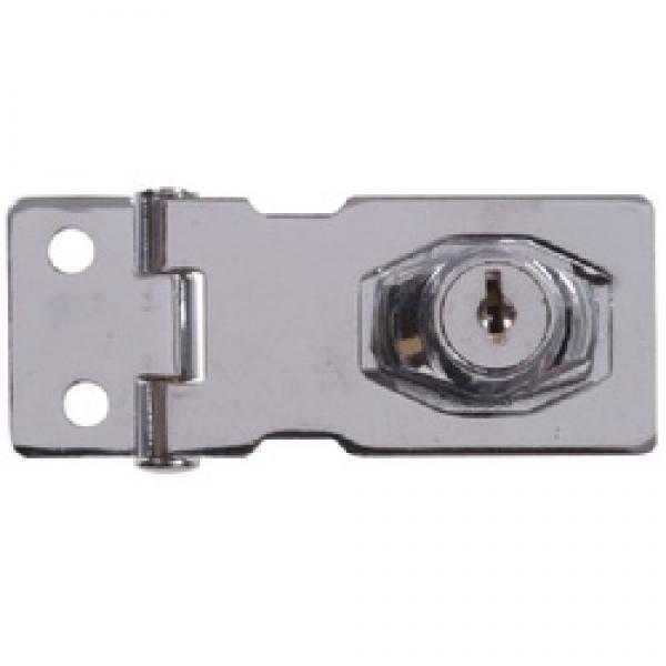HILLMAN 851398 Safety Hasp, 4-1/2 in L, Steel, Chrome-Plated