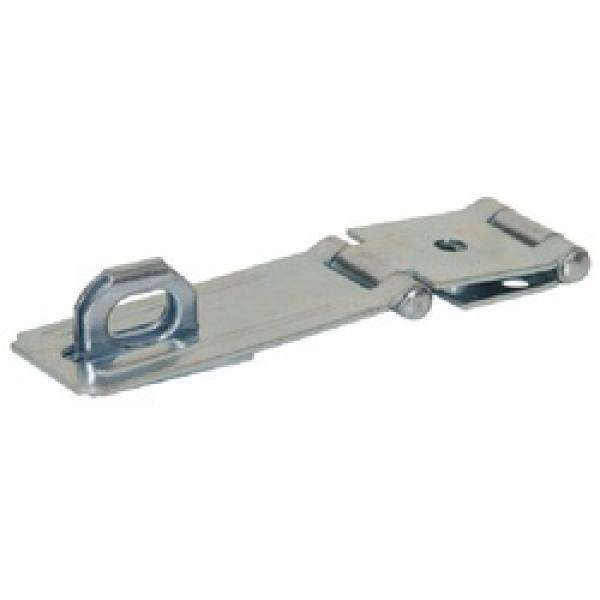 HILLMAN 851414 Safety Hasp, 3-1/2 in L, Steel, Zinc, Fixed Staple