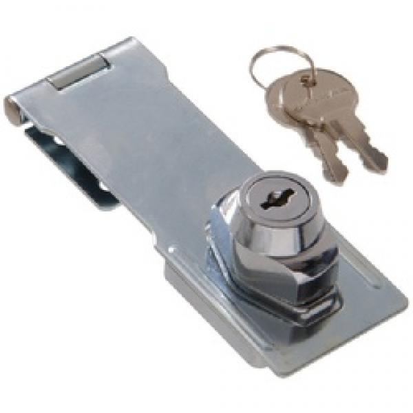Hardware Essentials 851427 Keyed Safety Hasp, 4-1/2 in L, Chrome-Plated