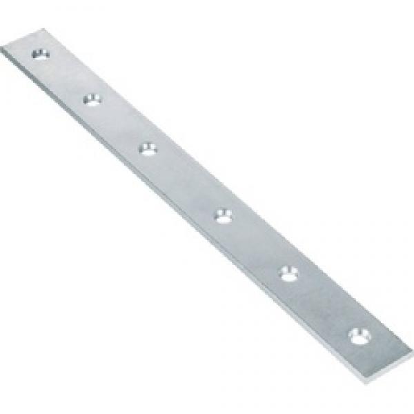 Hardware Essentials 851491 Mending Plate, 12 in L, 1-1/8 in W, Steel, Zinc