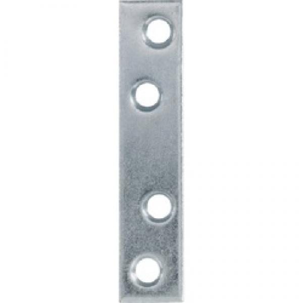 Hardware Essentials 851497 Mending Plate, 3 in L, 5/8 in W, Steel, Zinc