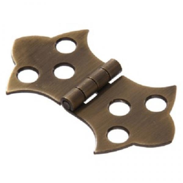Hardware Essentials 851591 Decorative Hinge, Brass, Antique Brass, Flush