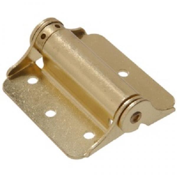 Hardware Essentials 851598 Spring Hinge, Steel, Brass, Surface Mounting