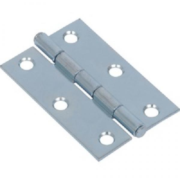 Hardware Essentials 851723 Door Hinge, Zinc-Plated, Fixed Pin, Screw