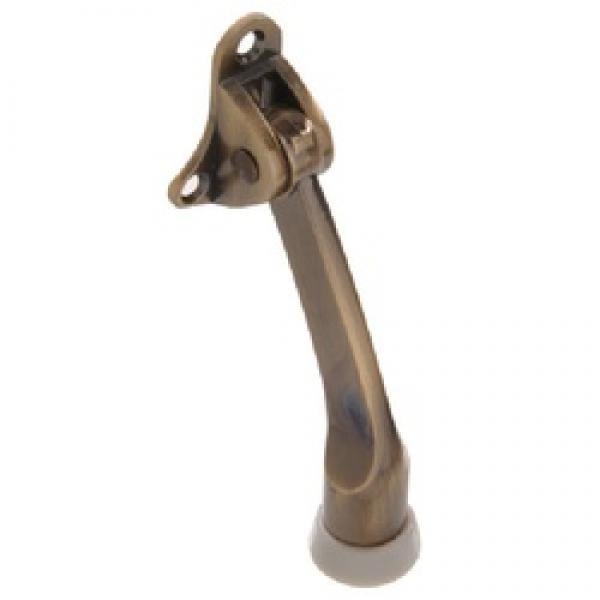 Hardware Essentials 851804 Kick Down Door Stop, Antique Brass