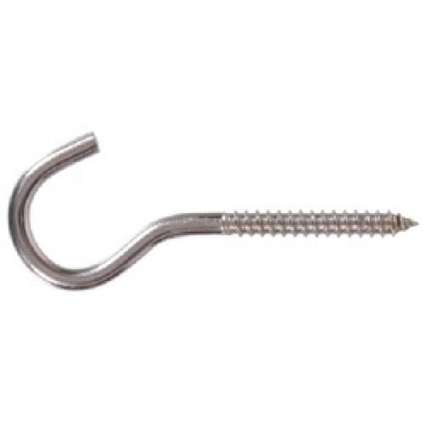Hardware Essentials 851879 Screw Hook, 4-1/4 in L, Stainless Steel