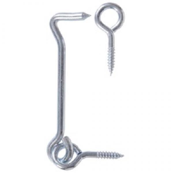 Hardware Essentials 851933 Gate Hook and Eye Latch, Zinc-Plated