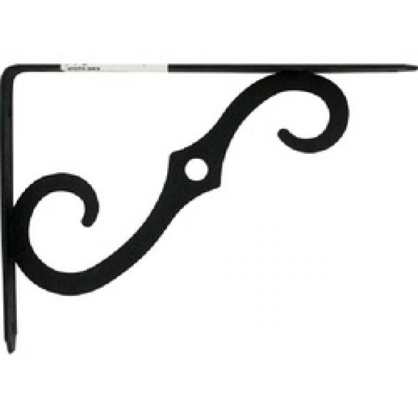 Hardware Essentials 852001 Shelf Bracket, 80 lb, 8 in L, Steel, Antique