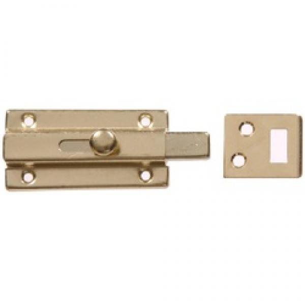 Hardware Essentials 852046 Surface Slide Bolt, Brass