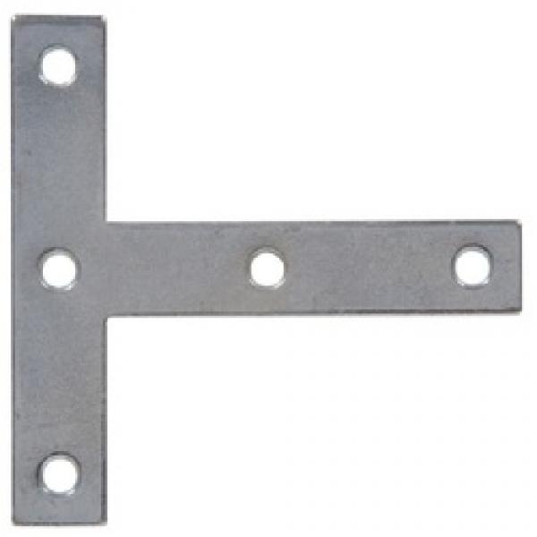 HILLMAN 851713 T-Plate, 4 in L, 4 in W, Zinc-Plated