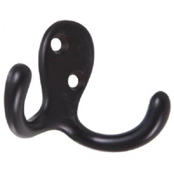 Hardware Essentials 852294 Double Cloth Hook, Oil-Rubbed Bronze