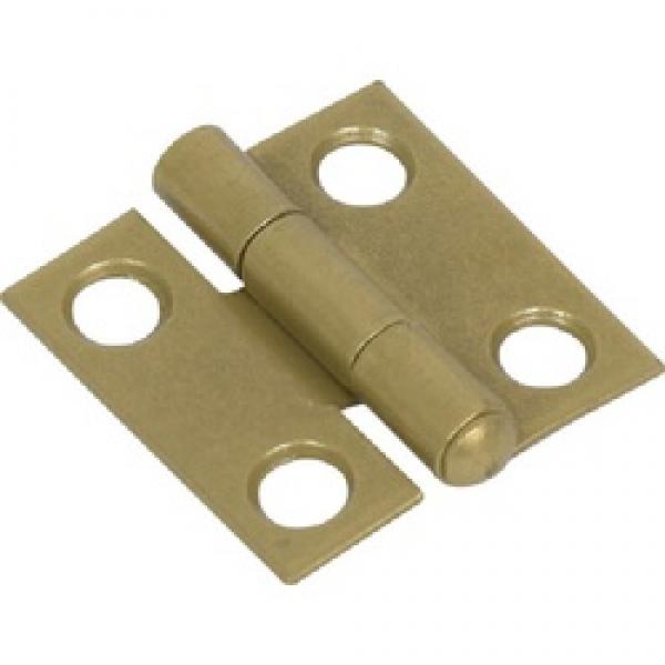 Hardware Essentials 852585 Door Hinge, Brass, Removable Pin, Screw Mounting,