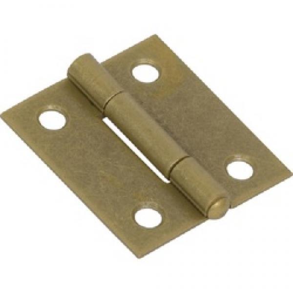 Hardware Essentials 852587 Door Hinge, Brass, Removable Pin, Screw Mounting,