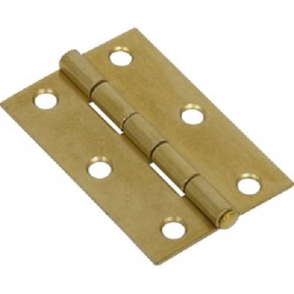 Hardware Essentials 852588 Door Hinge, Brass, Removable Pin, Screw Mounting,