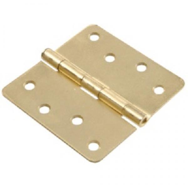 Hardware Essentials 852614 Door Hinge, Satin Brass, Removable Pin, 100 lb