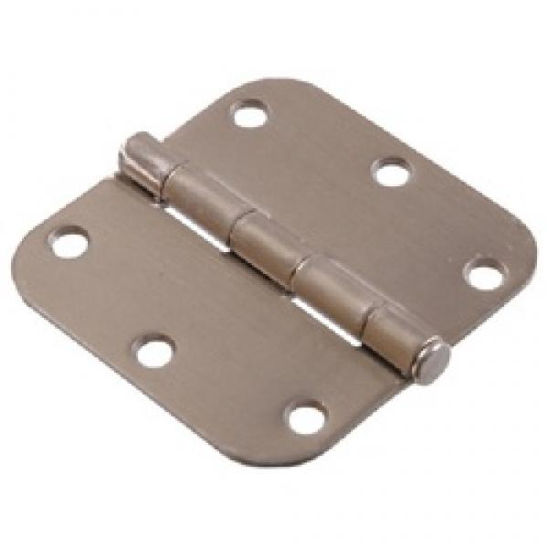 Hardware Essentials 852594 Door Hinge, 3-1/2 in H Frame Leaf, Satin Nickel,