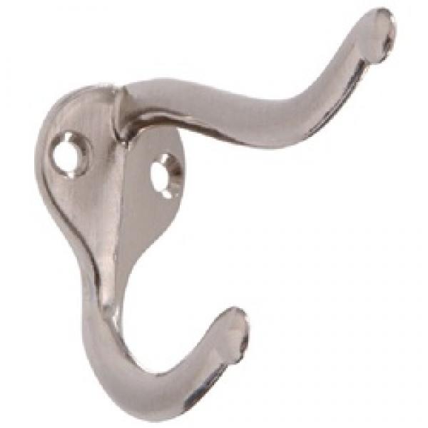 Hardware Essentials 852659 Coat and Hat Hook, Satin Nickel