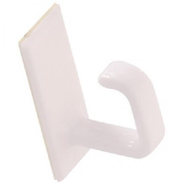 Hardware Essentials 852974 Adhesive Hook, Plastic, White