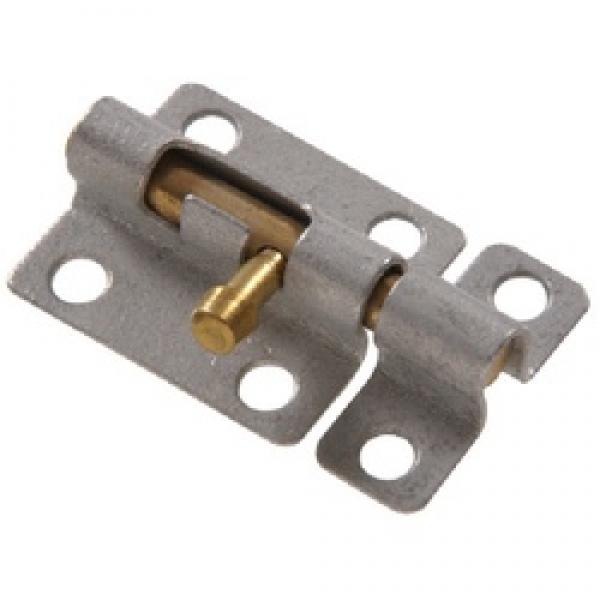 Hardware Essentials 853109 Barrel Bolt, 2-1/2 in L Bolt, Brass, Galvanized