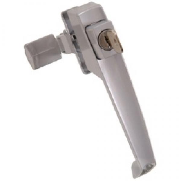 Hardware Essentials 853135 Keyed Pushbutton Latch, Aluminum, Zinc, 1-1/4 in