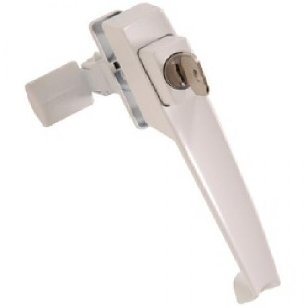 HILLMAN 853136 Pushbutton Latch, Aluminum, White