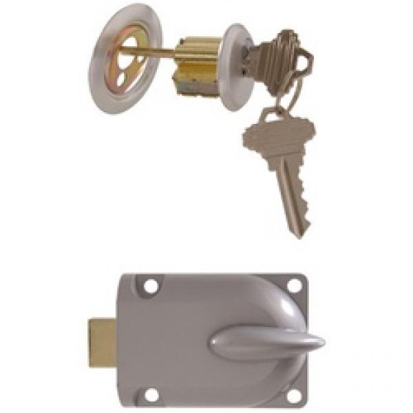 Hardware Essentials 852754 Cylinder Lock, Steel, Aluminum, LO-1/SC-1 Keyway