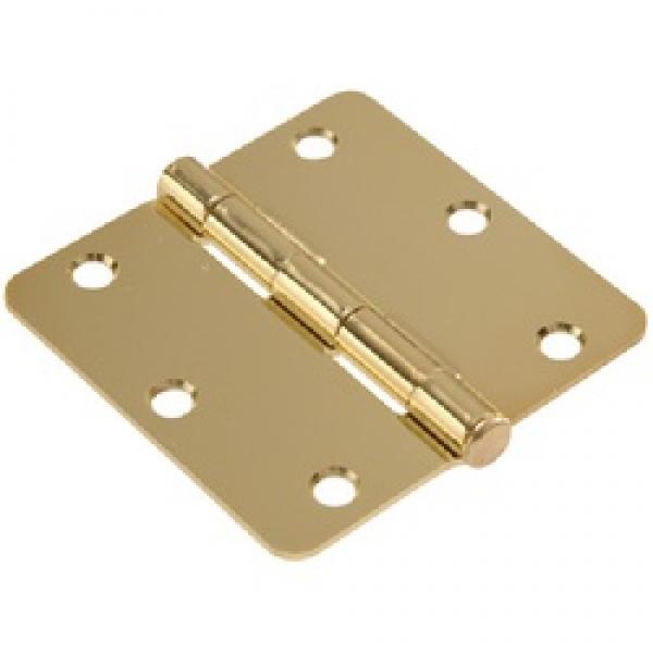 Hardware Essentials 852787 Door Hinge, Brass, Full-Mortise Mounting