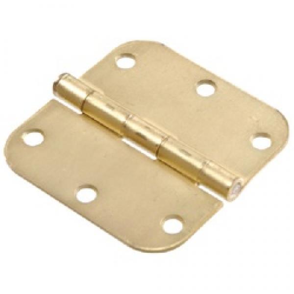 Hardware Essentials 852804 Door Hinge, Satin Brass, Removable Pin, Flush