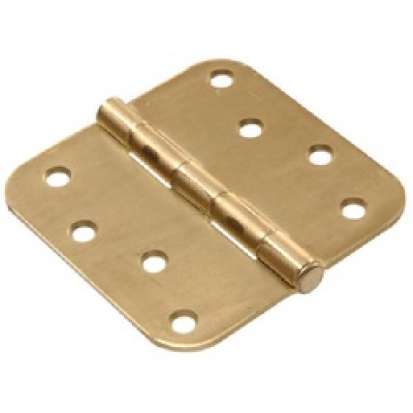 Hardware Essentials 852805 Door Hinge, Satin Brass, Removable Pin, Flush