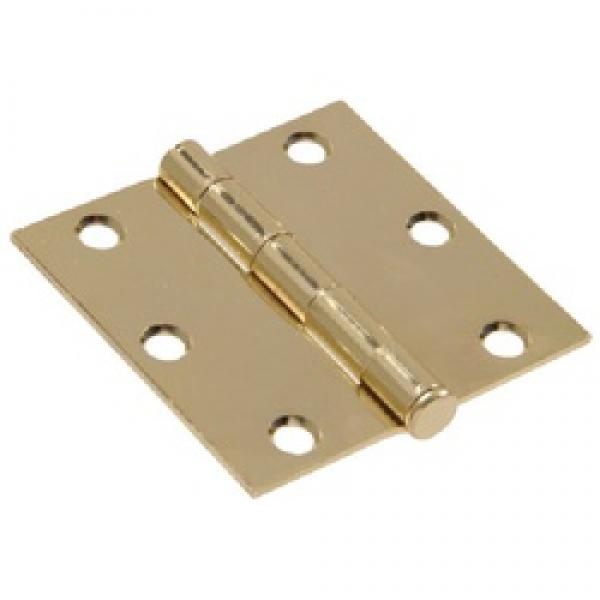 Hardware Essentials 852818 Door Hinge, Brass, Removable Pin, Full-Mortise