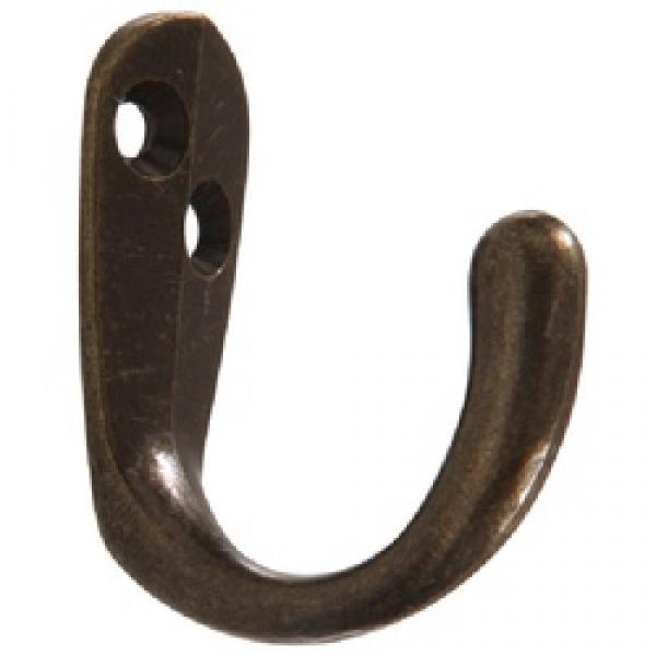 Hardware Essentials 852899 Cloth Hook, Antique Brass