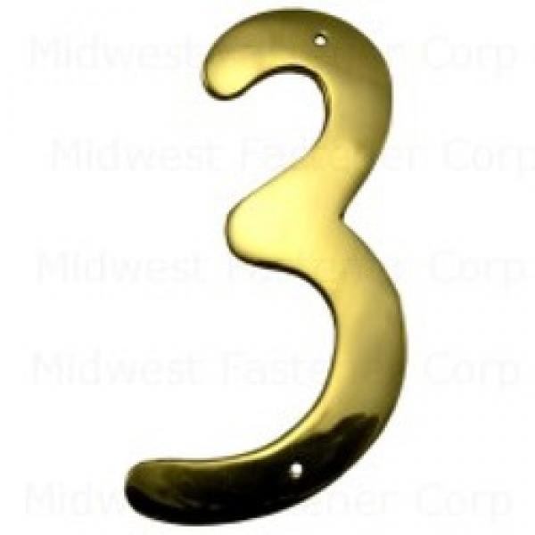 MIDWEST FASTENER 360053 Number, Character: 3, Brass