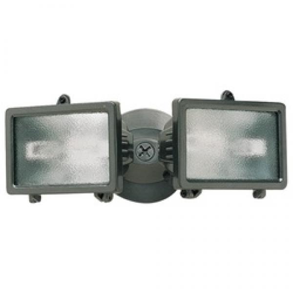 Heath Zenith HZ-5502-BZ Twin Security Light, 120 VAC, 2-Lamp, Halogen Lamp,
