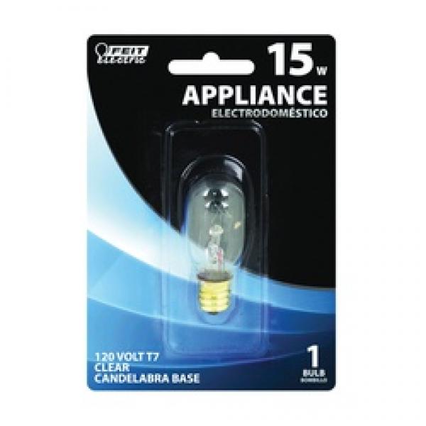 Feit Electric BP15T7 Incandescent Lamp, 15 W, T7 Lamp, Candelabra E12 Lamp